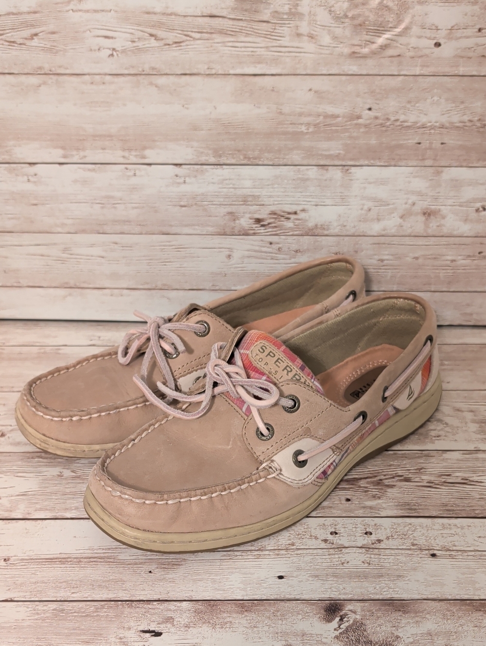 Sperry Top-Sider Pink Plaid Boat Shoes